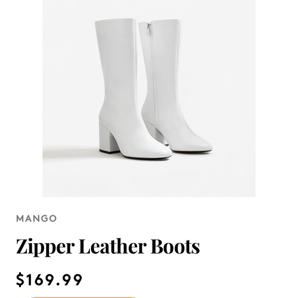 mango boots white